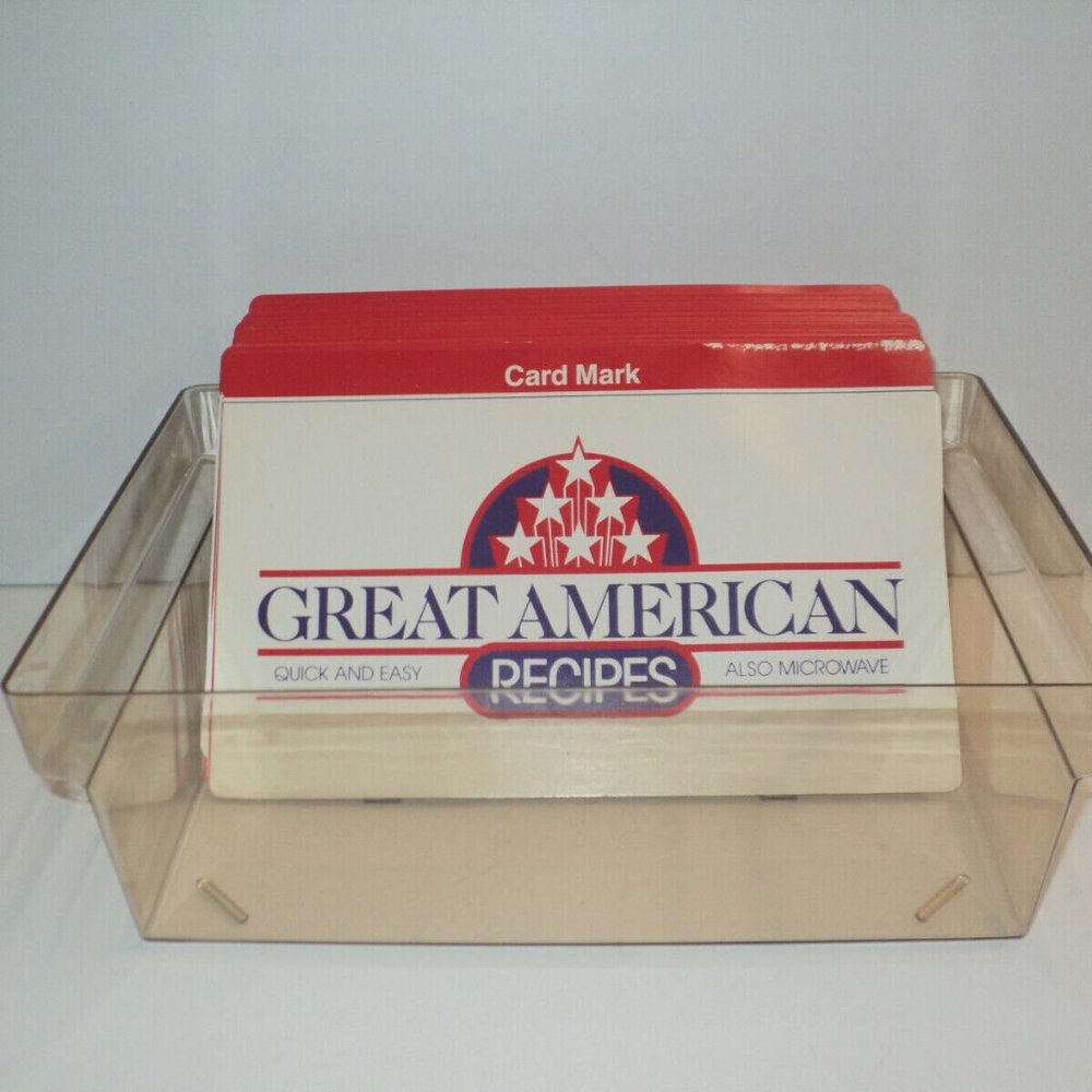 1988 McCall's Card Mark Great American Recipes Cards and Container